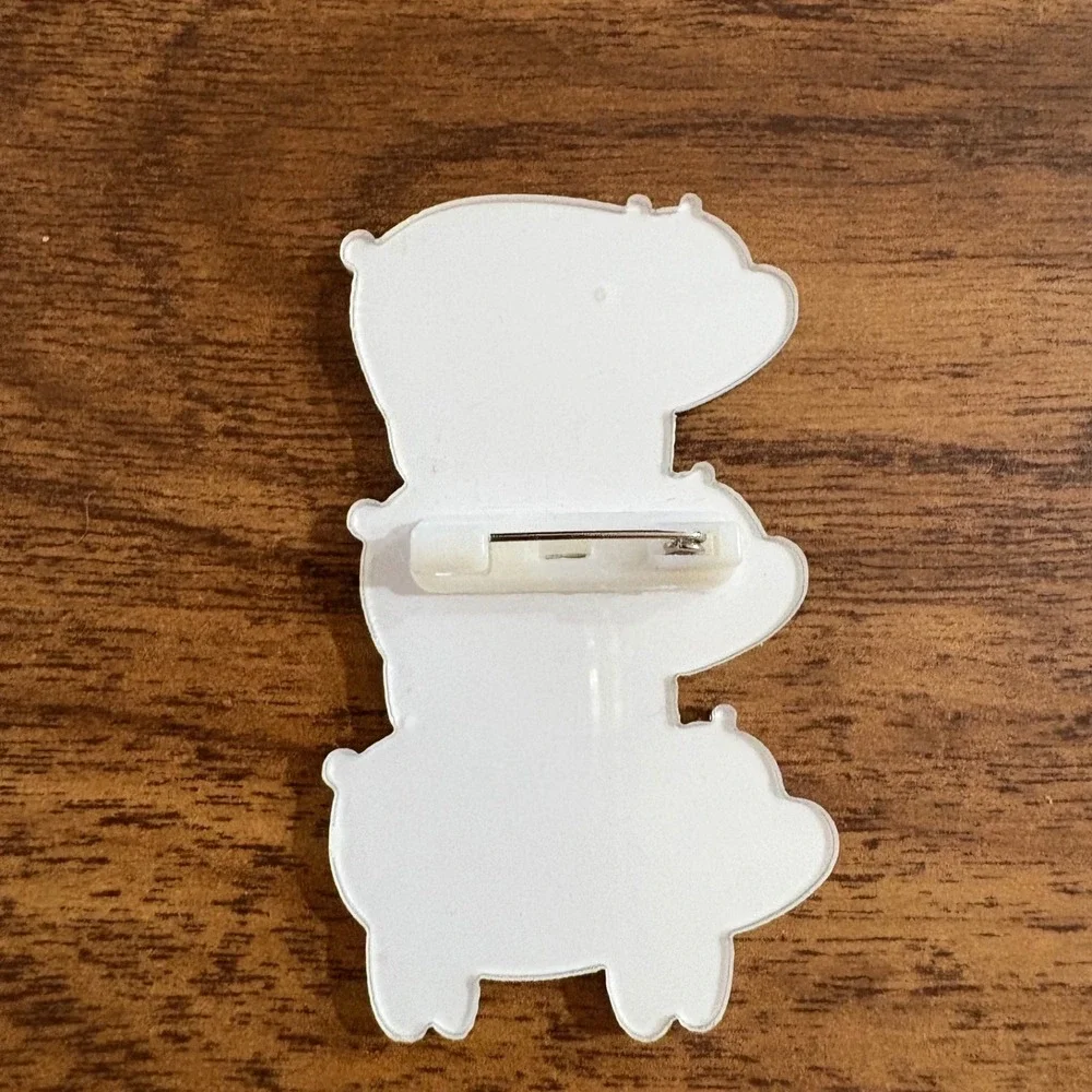 We Bare Bears Stacked Cartoon Character‎ Kids Pin Badge Brooch Acrylic 2.5